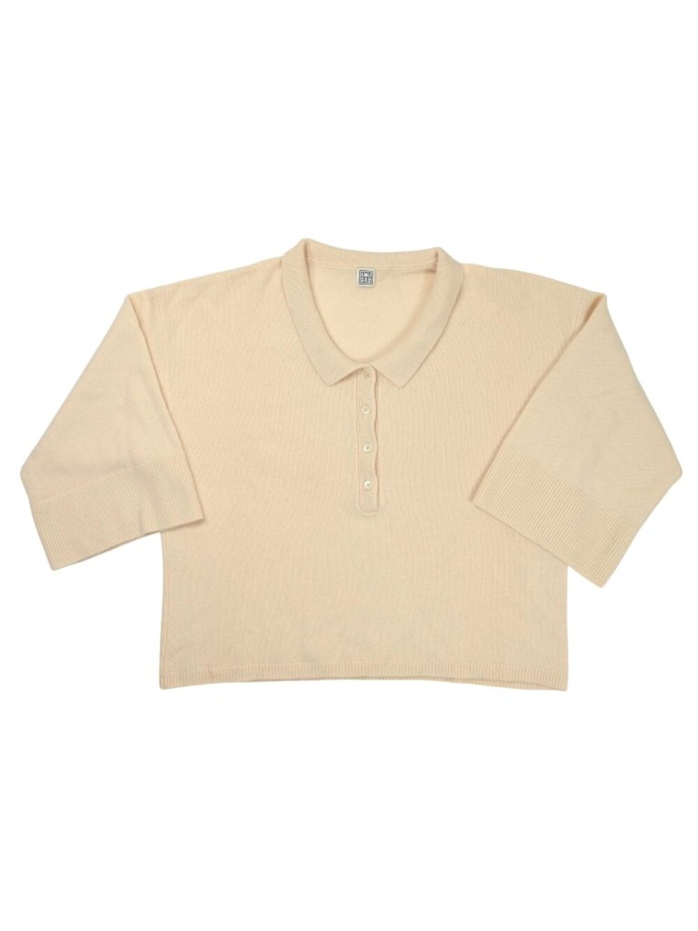 Toteme Polo Shirt in Cashmere Knit Ivory
